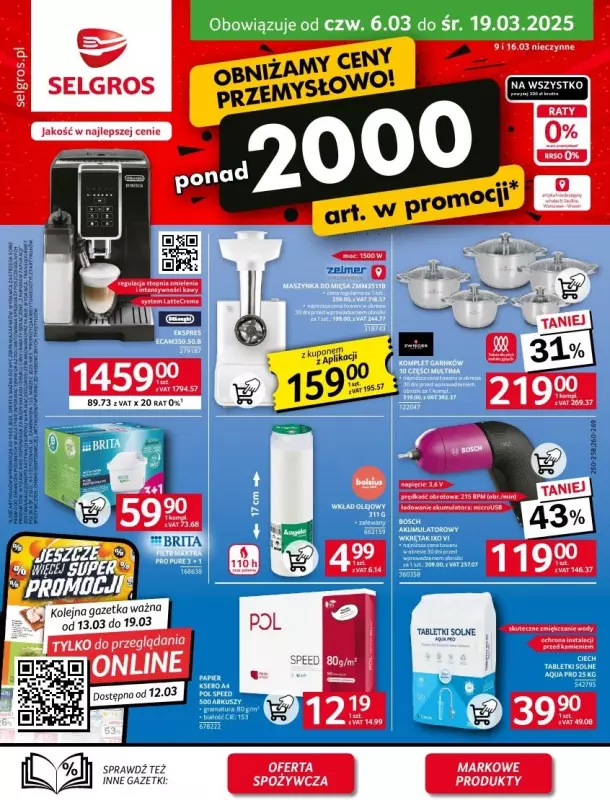 Selgros - gazetka promocyjna Oferta przemysłowa od czwartku 06.03 do środy 19.03