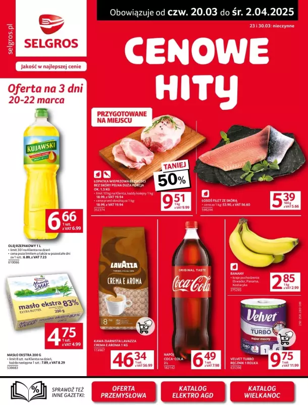 Selgros - gazetka promocyjna Oferta spożywcza od czwartku 20.03 do środy 02.04