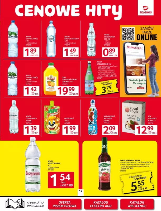 Selgros - gazetka promocyjna Oferta spożywcza od czwartku 20.03 do środy 02.04 - strona 17