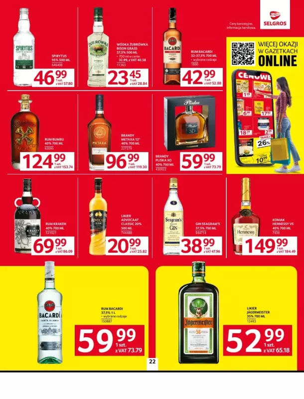 Selgros - gazetka promocyjna Oferta spożywcza od czwartku 20.03 do środy 02.04 - strona 22