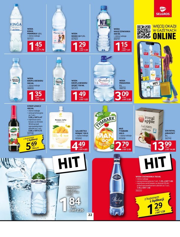 Selgros - gazetka promocyjna Oferta spożywcza od czwartku 08.05 do środy 21.05 - strona 22