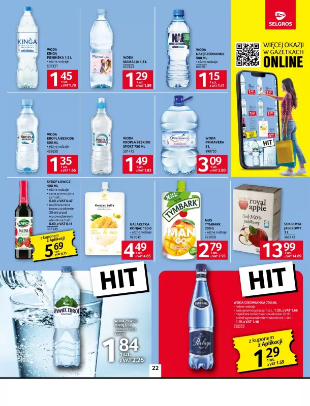 Selgros - gazetka promocyjna Oferta spożywcza od czwartku 08.05 do środy 21.05 - strona 22