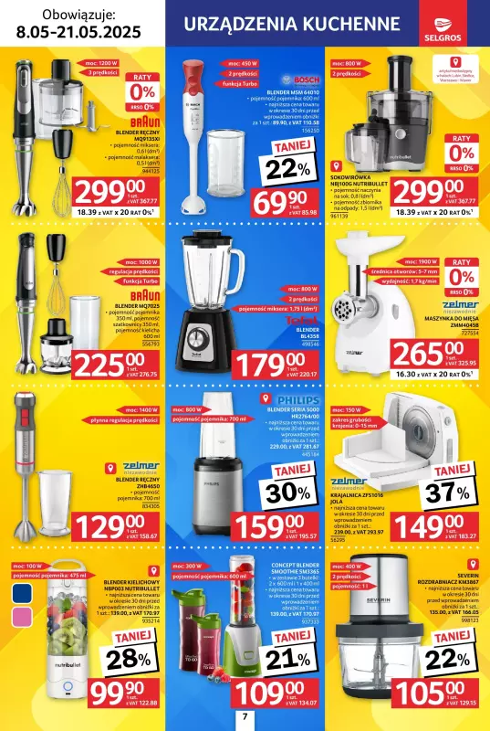Selgros - gazetka promocyjna Katalog Elektro AGD od czwartku 08.05 do środy 21.05 - strona 7