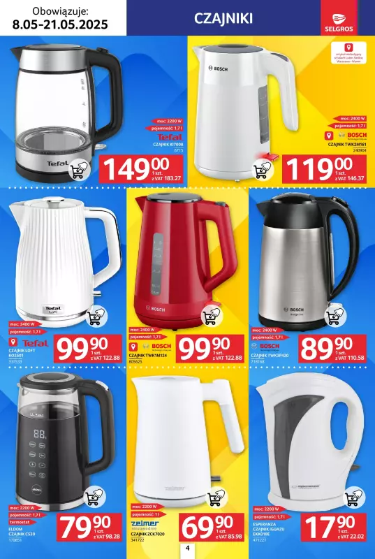 Selgros - gazetka promocyjna Katalog Elektro AGD od czwartku 08.05 do środy 21.05 - strona 4
