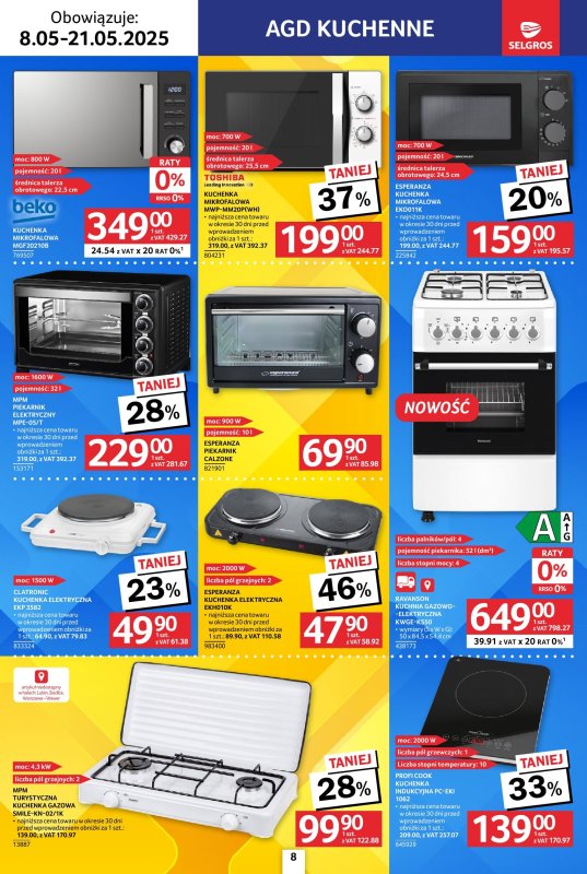 Selgros - gazetka promocyjna Katalog Elektro AGD od czwartku 08.05 do środy 21.05 - strona 8