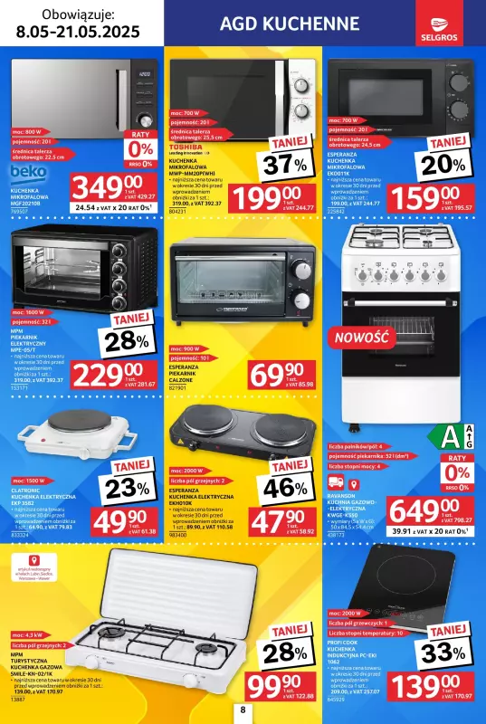 Selgros - gazetka promocyjna Katalog Elektro AGD od czwartku 08.05 do środy 21.05 - strona 8