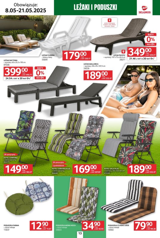 Selgros - gazetka promocyjna Katalog Relaks od czwartku 08.05 do środy 21.05 - strona 13