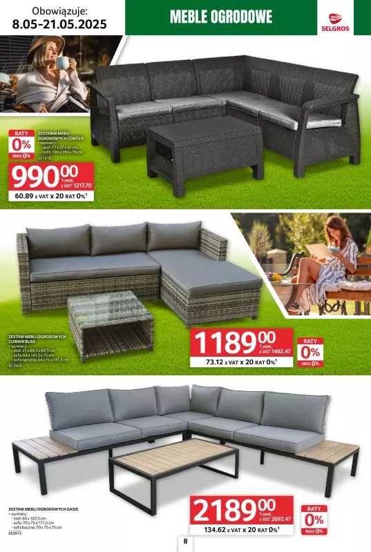 Selgros - gazetka promocyjna Katalog Relaks od czwartku 08.05 do środy 21.05 - strona 8