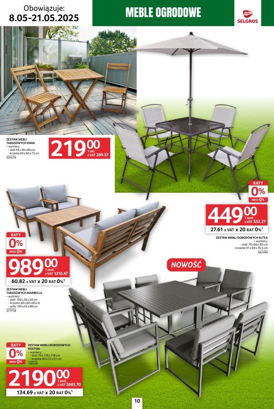 Selgros - gazetka promocyjna Katalog Relaks od czwartku 08.05 do środy 21.05 - strona 10