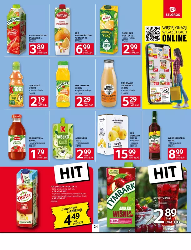 Selgros - gazetka promocyjna Oferta spożywcza od czwartku 22.05 do środy 04.06 - strona 24