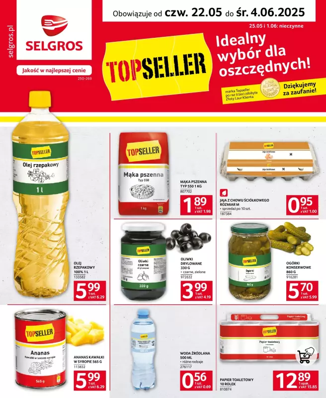 Selgros - gazetka promocyjna Katalog Topseller od czwartku 22.05 do środy 04.06