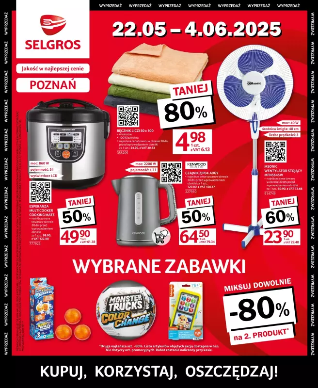 Selgros - gazetka promocyjna Katalog Wyprzedaż Artykułów Przemysłowych od czwartku 22.05 do środy 04.06 - strona 2