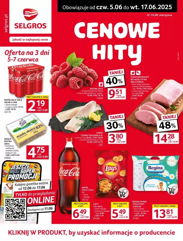 Selgros - gazetka promocyjna Oferta spożywcza od czwartku 05.06 do wtorku 17.06