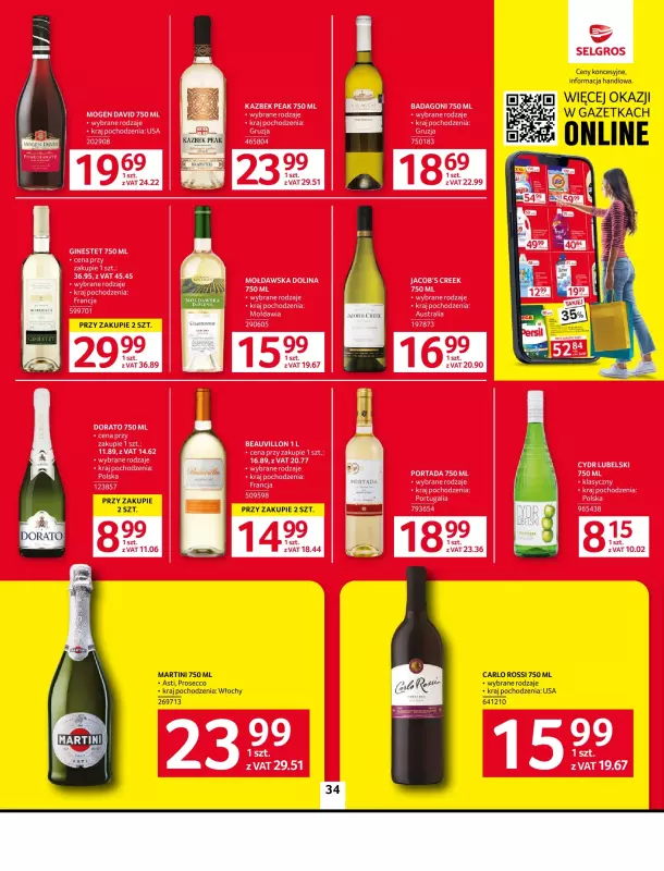 Selgros - gazetka promocyjna Oferta spożywcza od czwartku 05.06 do wtorku 17.06 - strona 34