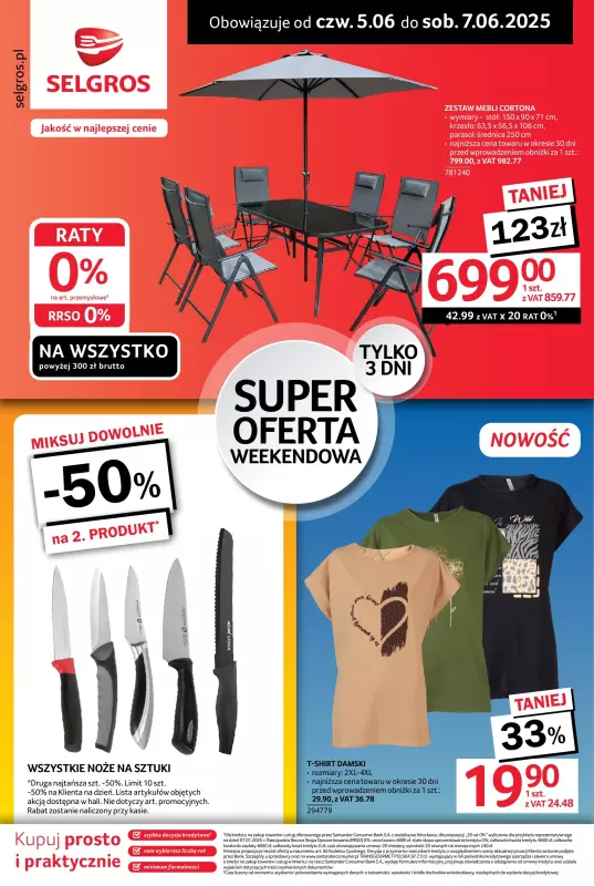 Selgros - gazetka promocyjna Super oferta na 3 dni od czwartku 05.06 do soboty 07.06