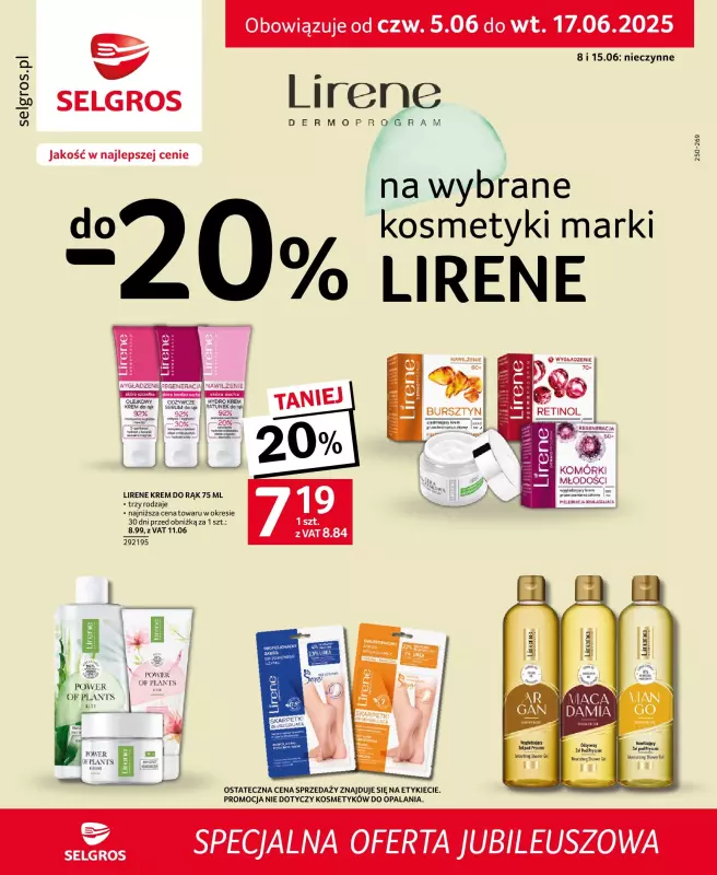 Selgros - gazetka promocyjna Specjalna oferta jubileuszowa od czwartku 05.06 do wtorku 17.06