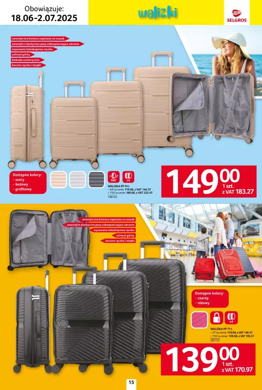 Selgros - gazetka promocyjna Katalog Urlop od środy 18.06 do środy 02.07 - strona 15