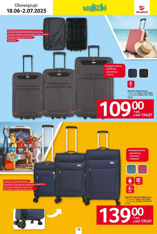 Selgros - gazetka promocyjna Katalog Urlop od środy 18.06 do środy 02.07 - strona 13