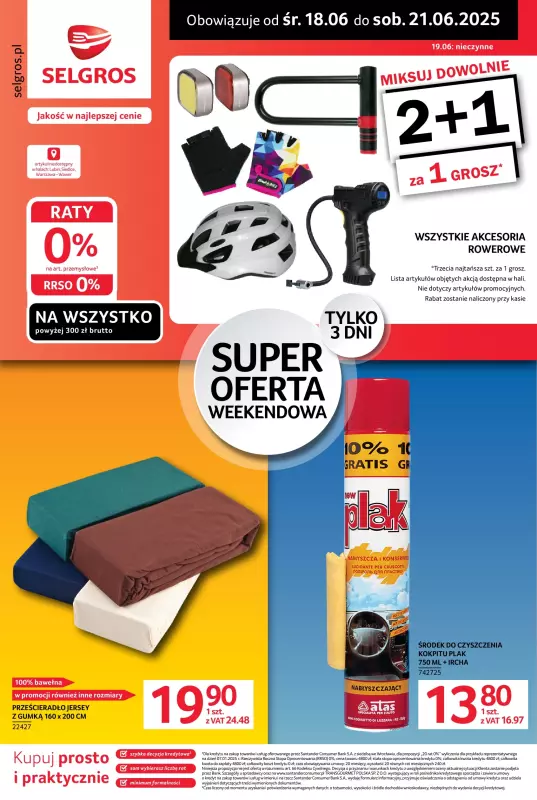 Selgros - gazetka promocyjna Super oferta na 3 dni od środy 18.06 do soboty 21.06