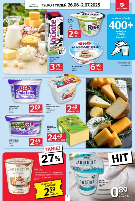 Selgros - gazetka promocyjna Jeszcze więcej super promocji! od czwartku 26.06 do środy 02.07 - strona 5