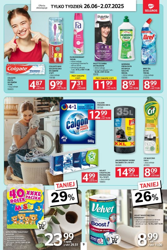 Selgros - gazetka promocyjna Jeszcze więcej super promocji! od czwartku 26.06 do środy 02.07 - strona 9