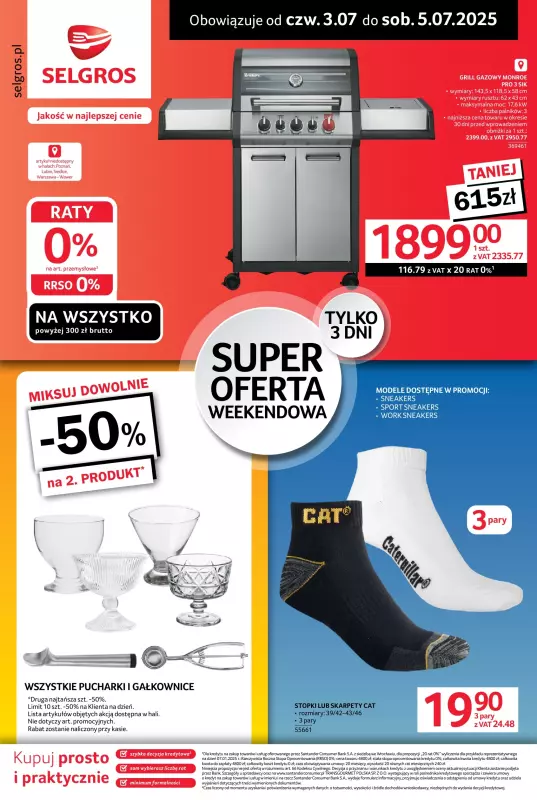 Selgros - gazetka promocyjna Super oferta na 3 dni od czwartku 03.07 do soboty 05.07