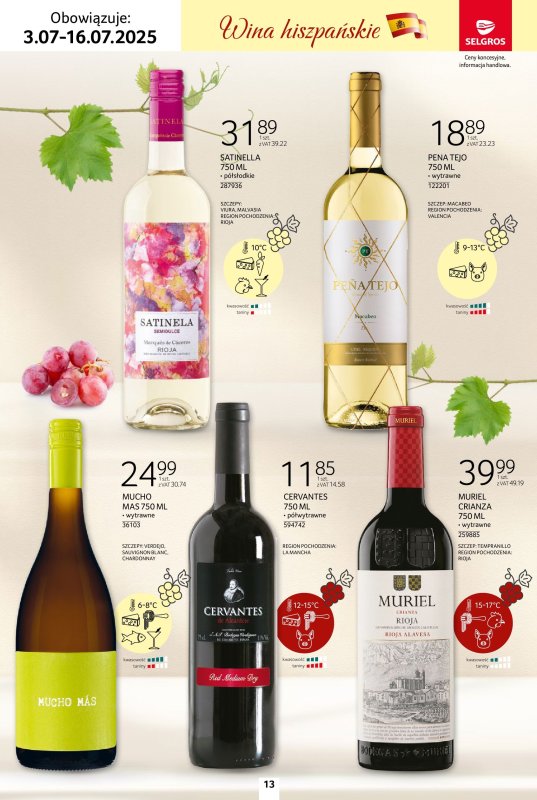 Selgros - gazetka promocyjna Katalog Wina od czwartku 03.07 do środy 16.07 - strona 13