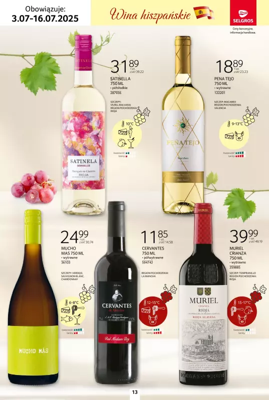 Selgros - gazetka promocyjna Katalog Wina od czwartku 03.07 do środy 16.07 - strona 13