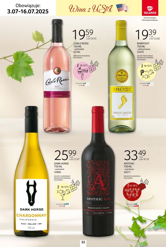 Selgros - gazetka promocyjna Katalog Wina od czwartku 03.07 do środy 16.07 - strona 22
