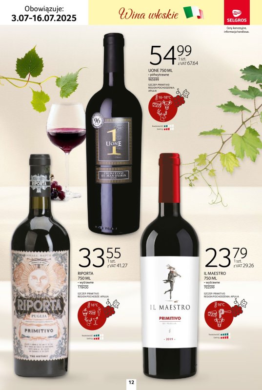 Selgros - gazetka promocyjna Katalog Wina od czwartku 03.07 do środy 16.07 - strona 12