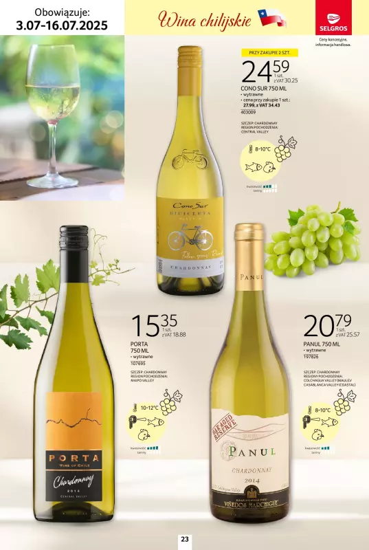 Selgros - gazetka promocyjna Katalog Wina od czwartku 03.07 do środy 16.07 - strona 23