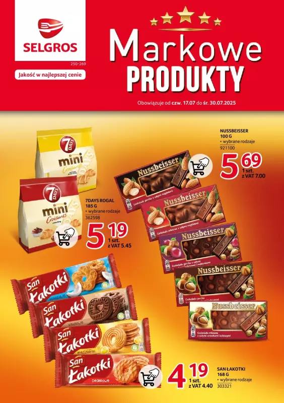 Selgros - gazetka promocyjna Katalog Markowe Produkty od czwartku 17.07 do środy 30.07