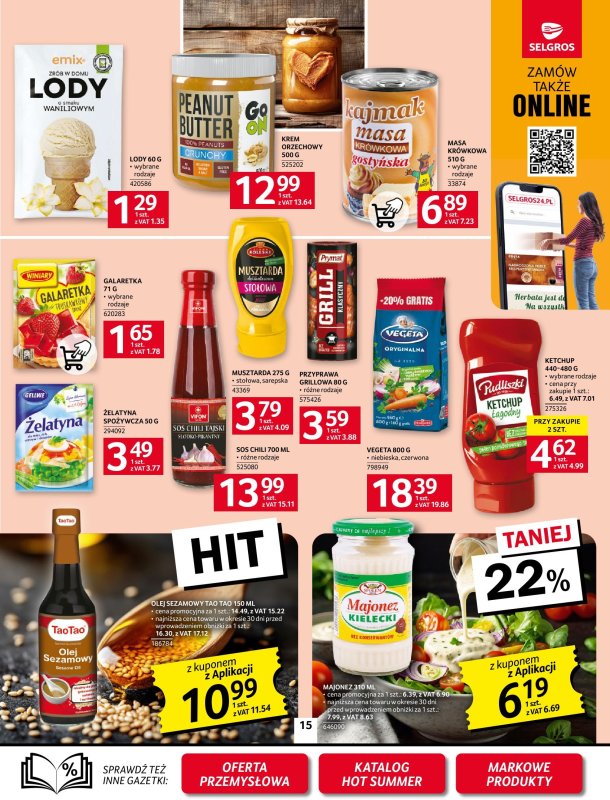 Selgros - gazetka promocyjna Oferta spożywcza od czwartku 17.07 do środy 30.07 - strona 15