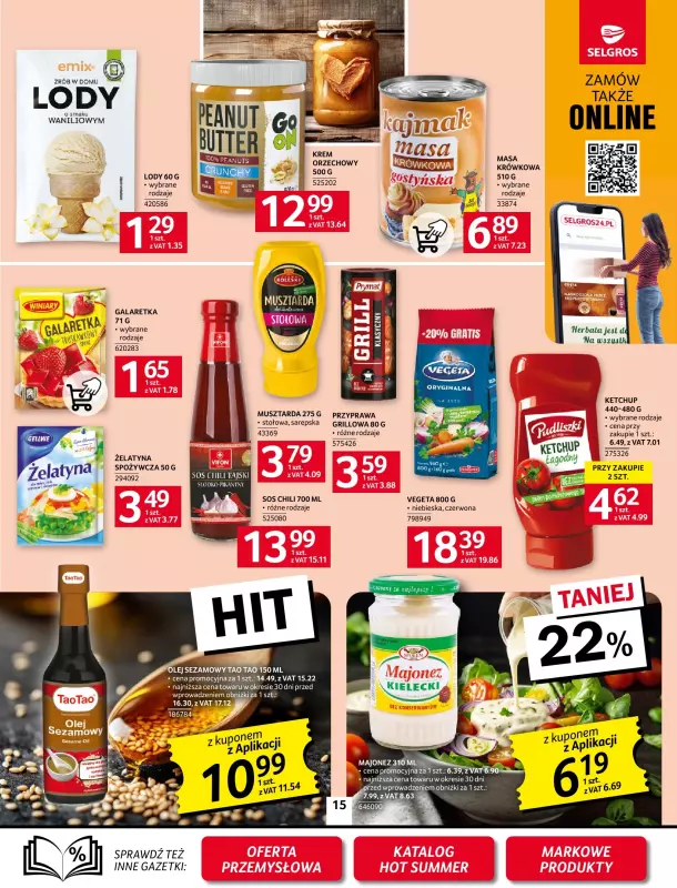 Selgros - gazetka promocyjna Oferta spożywcza od czwartku 17.07 do środy 30.07 - strona 15