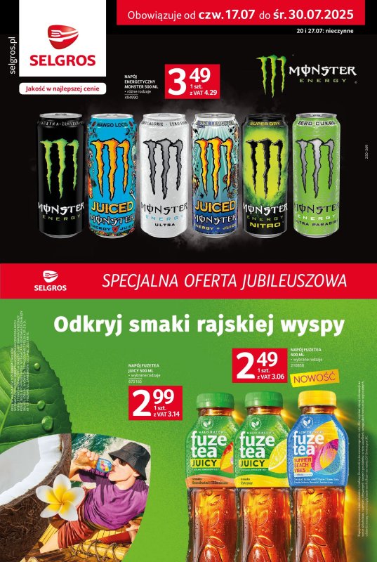 Selgros - gazetka promocyjna Specjalna oferta jubileuszowa od czwartku 17.07 do środy 30.07