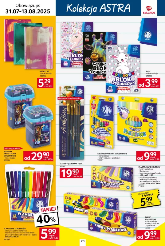 Selgros - gazetka promocyjna Katalog Szkoła od czwartku 31.07 do środy 13.08 - strona 20