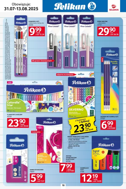 Selgros - gazetka promocyjna Katalog Szkoła od czwartku 31.07 do środy 13.08 - strona 18