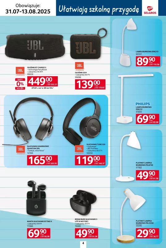 Selgros - gazetka promocyjna Katalog Szkoła od czwartku 31.07 do środy 13.08 - strona 4
