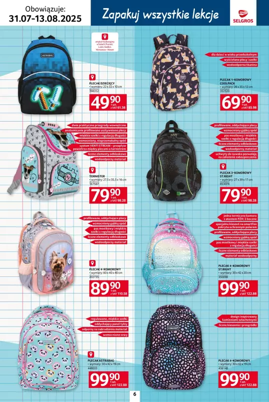 Selgros - gazetka promocyjna Katalog Szkoła od czwartku 31.07 do środy 13.08 - strona 6