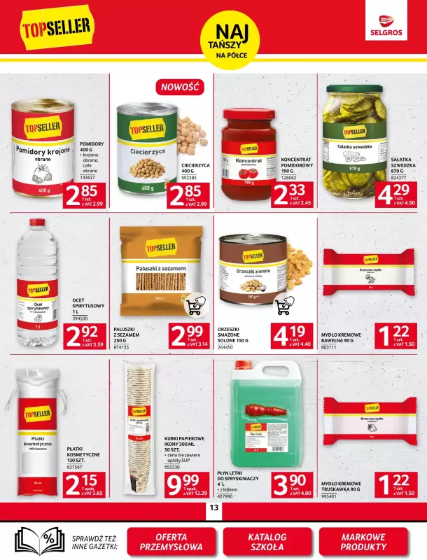 Selgros - gazetka promocyjna Oferta spożywcza od czwartku 31.07 do środy 13.08 - strona 13