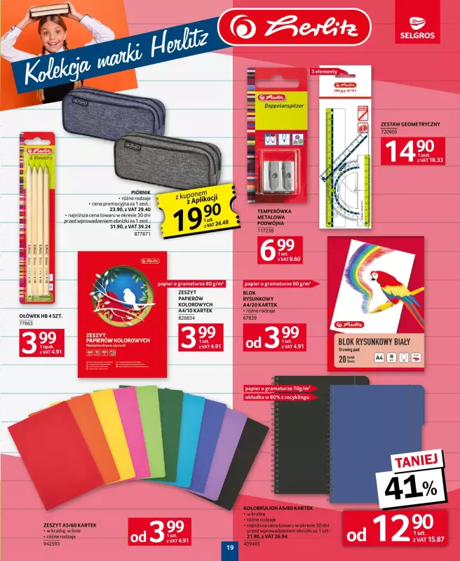 Selgros - gazetka promocyjna Katalog Szkoła od czwartku 14.08 do środy 27.08 - strona 19