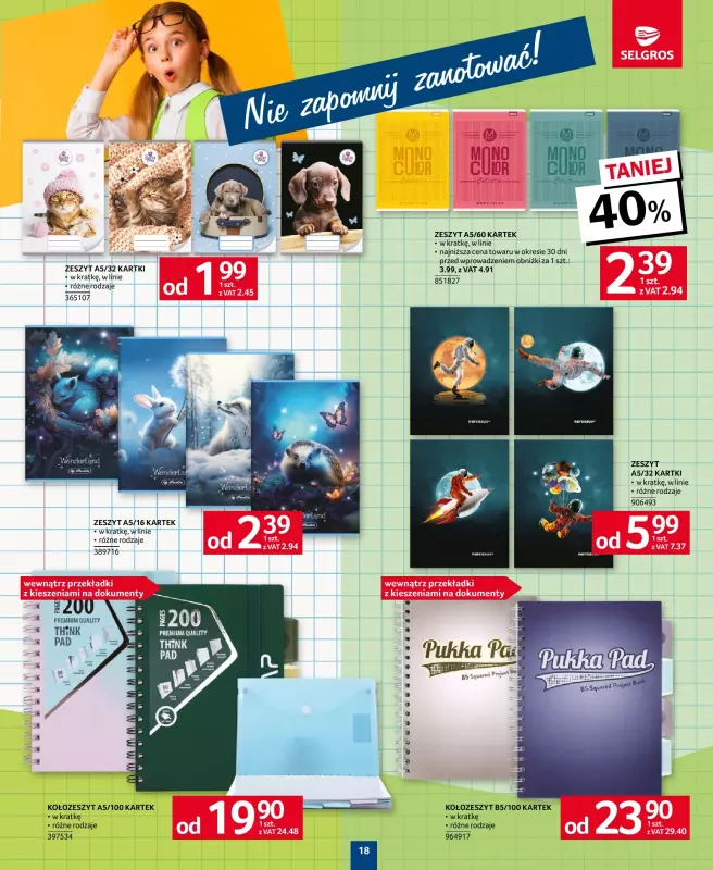 Selgros - gazetka promocyjna Katalog Szkoła od czwartku 14.08 do środy 27.08 - strona 18