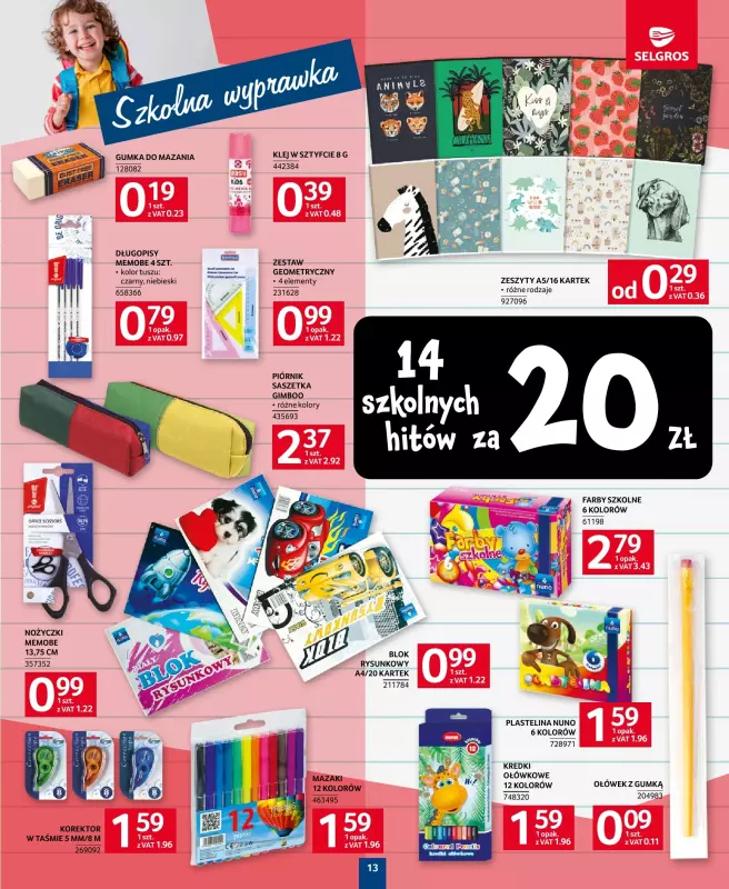 Selgros - gazetka promocyjna Katalog Szkoła od czwartku 14.08 do środy 27.08 - strona 13
