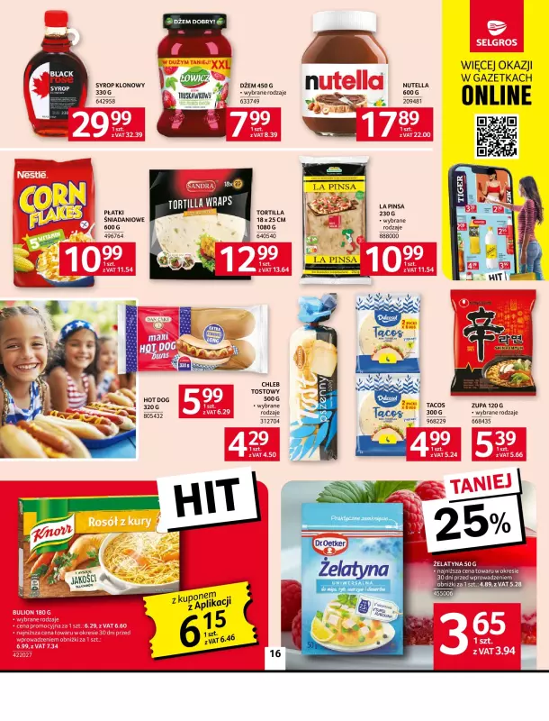 Selgros - gazetka promocyjna Oferta spożywcza od czwartku 14.08 do środy 27.08 - strona 16