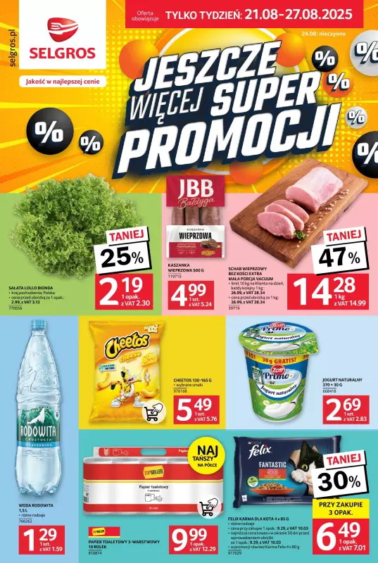 Selgros - gazetka promocyjna Jeszcze więcej super promocji! od piątku 22.08 do środy 27.08