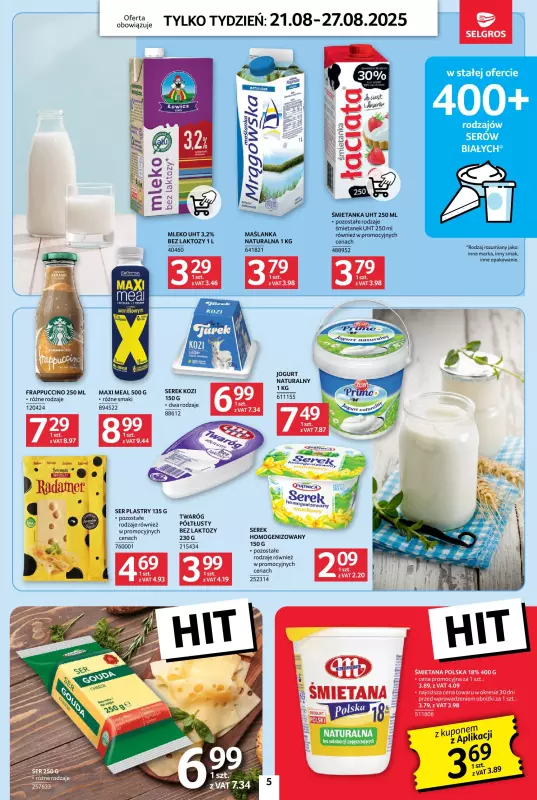 Selgros - gazetka promocyjna Jeszcze więcej super promocji! od piątku 22.08 do środy 27.08 - strona 5