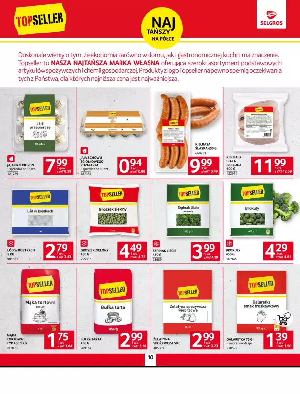 Selgros - gazetka promocyjna Oferta spożywcza od czwartku 28.08 do środy 10.09 - strona 10