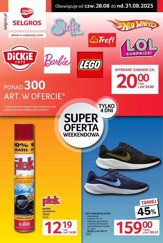 Selgros - gazetka promocyjna Oferta weekendowa od czwartku 28.08 do niedzieli 31.08