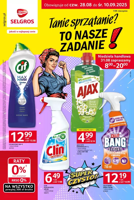 Selgros - gazetka promocyjna Katalog Sprzątanie od czwartku 28.08 do środy 10.09