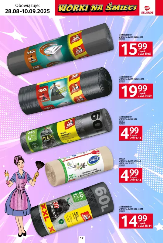 Selgros - gazetka promocyjna Katalog Sprzątanie od czwartku 28.08 do środy 10.09 - strona 12